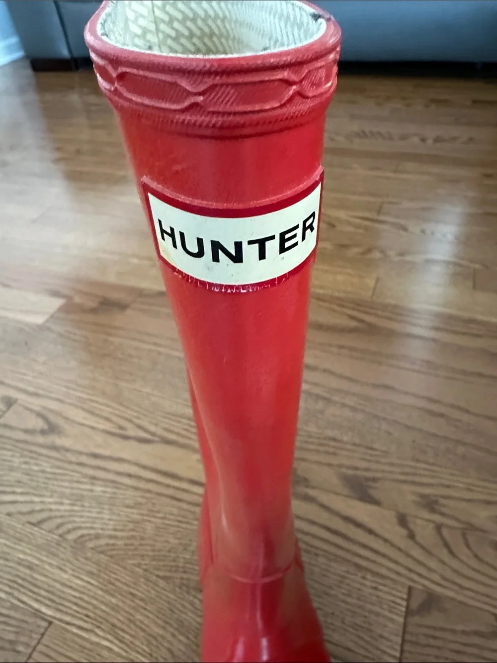 Hunter Red Gloss Tall Rain Boots
